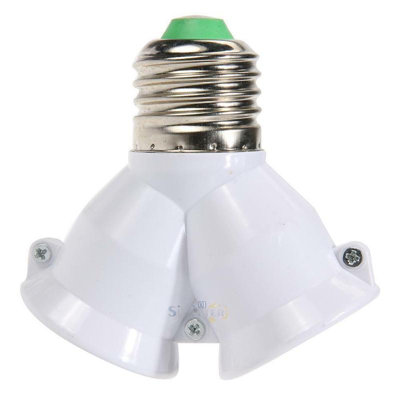 2 In 1 E27 Lamphouder E27 Lamp Houder Lamp Socket Gloeilamp Adapter Splitter Base Voor Led A1Q1