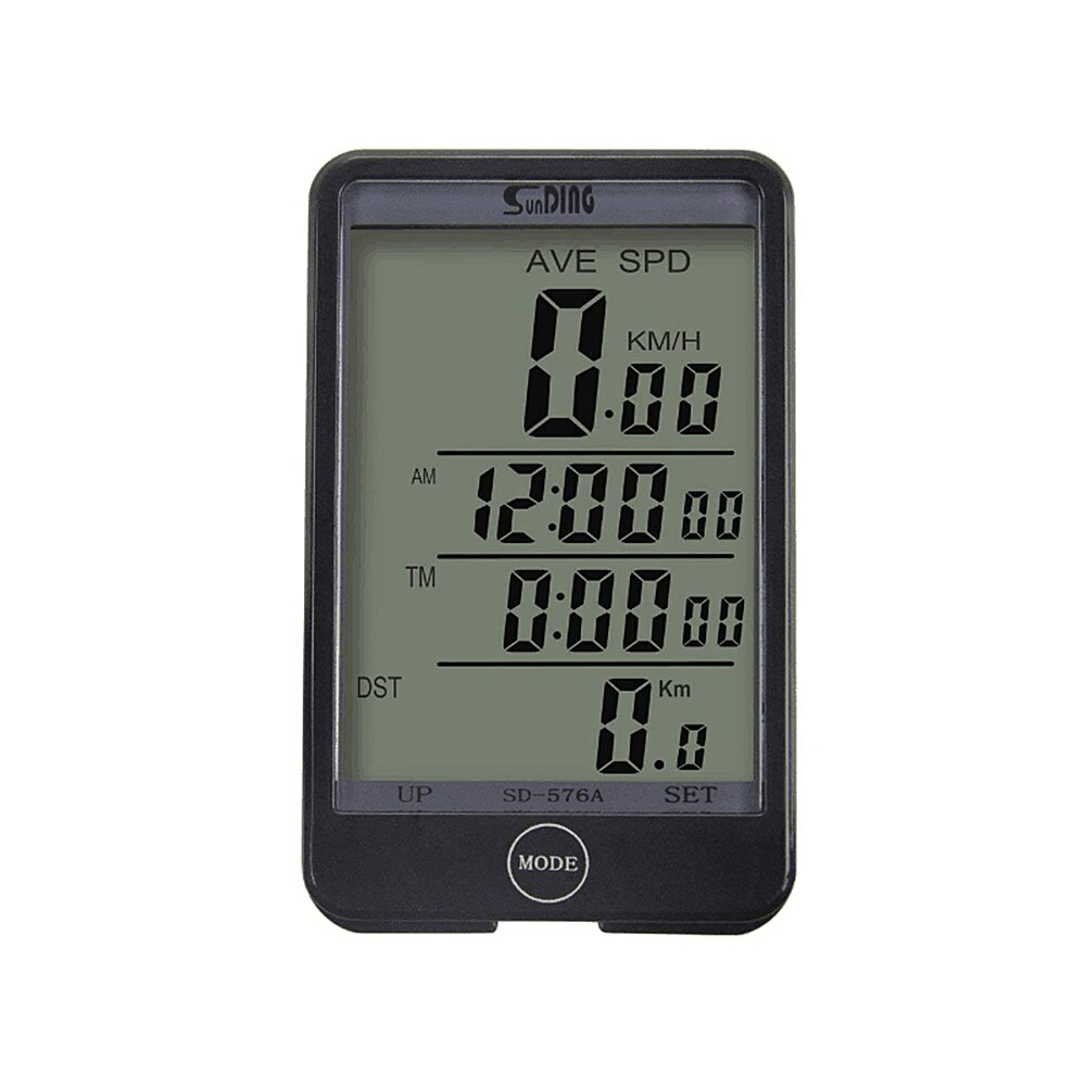 Bike Computer Bicycle Speedometer Speed Meter Digital Bike Cycling Wried Stopwatch Odometer Computer Waterproof Speedometer GM: Black