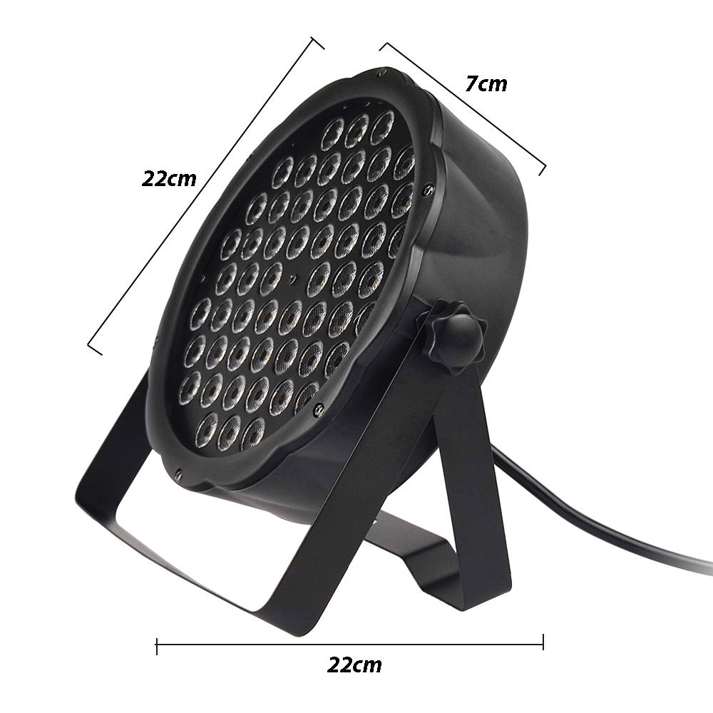 54 x 3w ledet ultrafiolett par lys dmx 512 flat par uv lys dj lys parti lys uv desinfeksjon