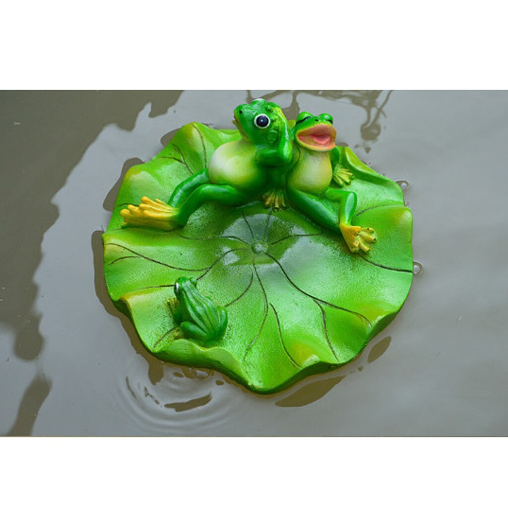Various Swimming Pool Floating Pond Lily Lotus Leaf Frog Green Plant Bathtub Toys Summer Decor Outdoor Patio Pond Decorations
