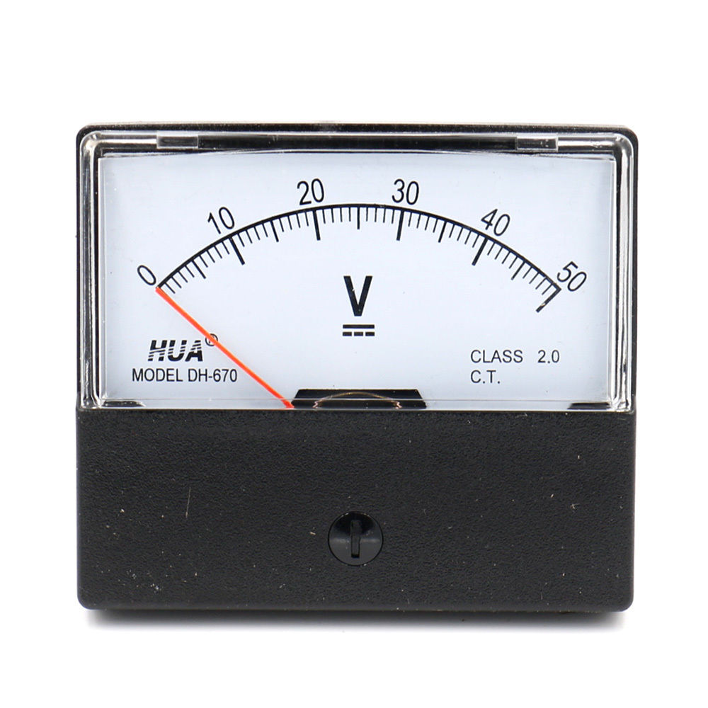 Cq -670 dh-670 dc 1v 3v 5v 10v 15v 30v 50v 75v klasse 2.5 dial analog panel volt spændingsmåler gauge voltmeter