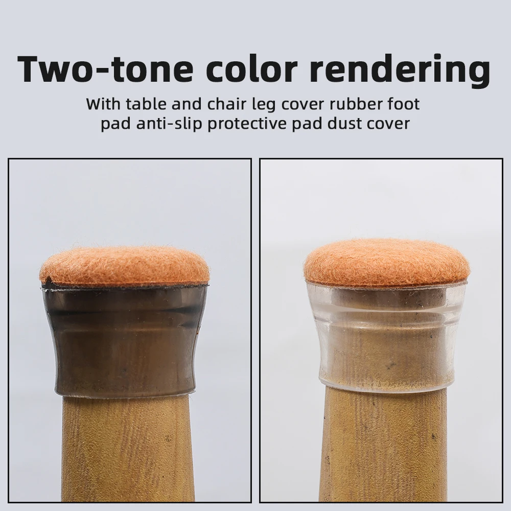 40/1PCS Stoelpoot Vloerbeschermer Siliconen Meubels Voetdoppen Slijtvaste Ruisonderdrukking Beschermen Vloeren Nivellering Home Decor
