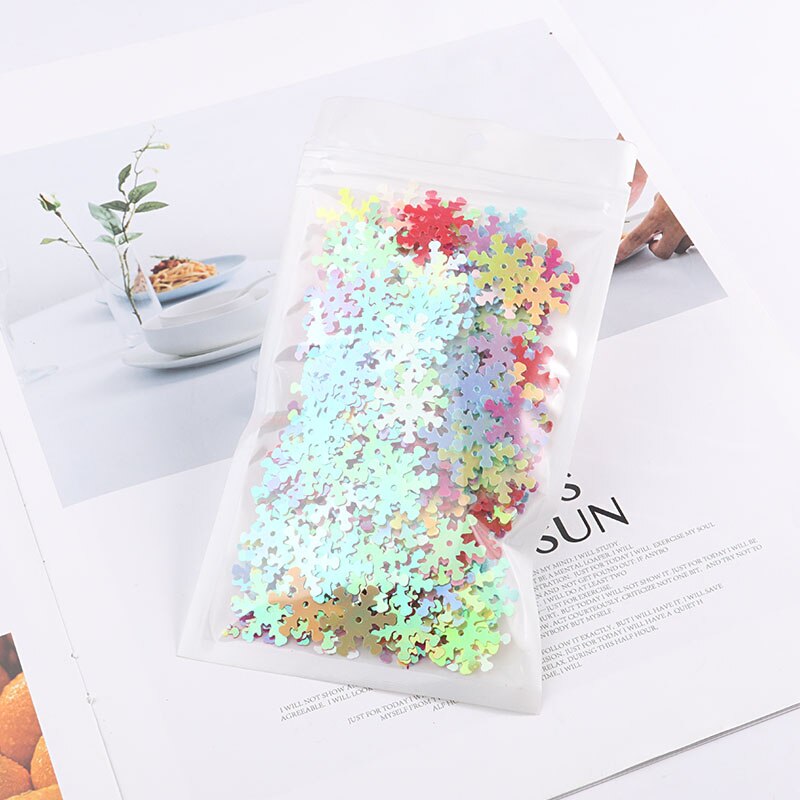 14-19Mm Sneeuwvlok Diy Pailletten Kleurrijke Confetti Handwerken Spangle Paillettes Diy Naaien Trouwjurk Accessoires 120Pcs