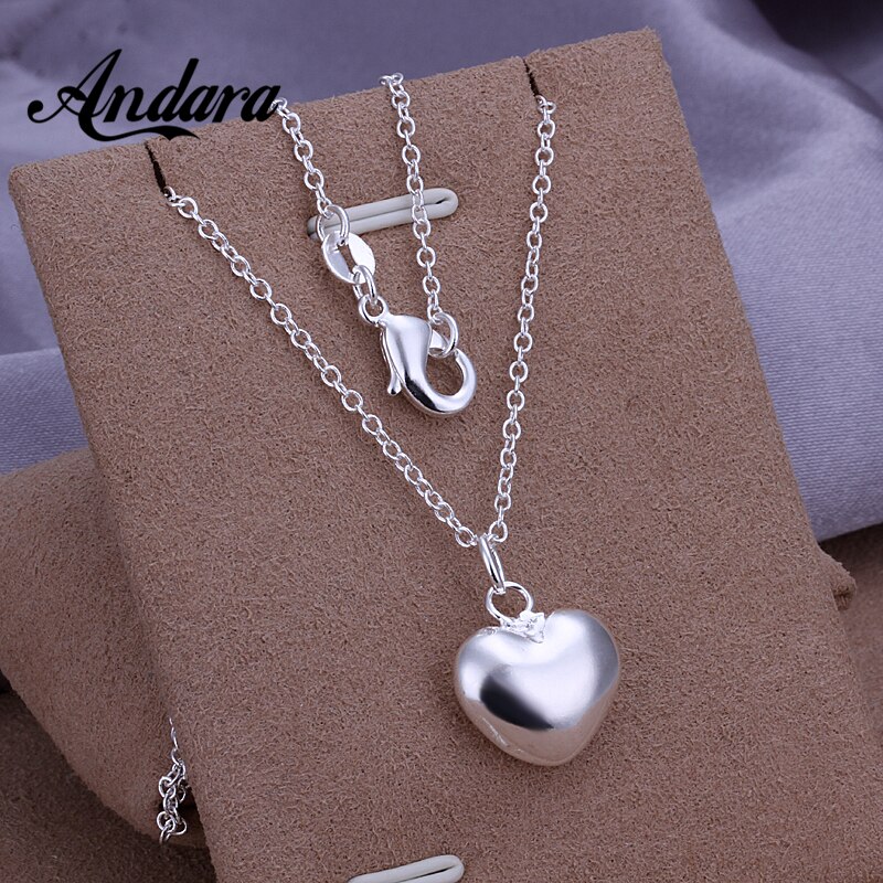 925 Zilveren Ketting Liefde Hart Hanger Ketting Voor Vrouw Charm Jewelry