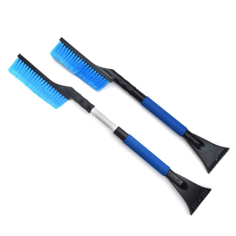 Multifunction Adjustable 2 in 1 Car Ice Scraper with Brush Window Roof Snow Removal Tool Detachable Outdoor Durable