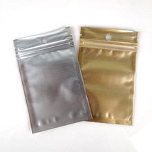 Multi-size 100 pcs Metallic Mylar ziplock zakken platte bodem goud aluminiumfolie kleine zip-lock plastic zakken goud sieraden pouch tassen