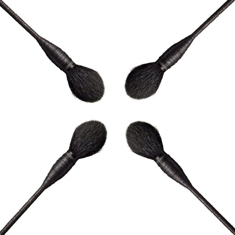 1 set make-upkwasten foundationkwast rotan geitenhaar kwast poeder platte crèmekwast cosmetische make-up tools