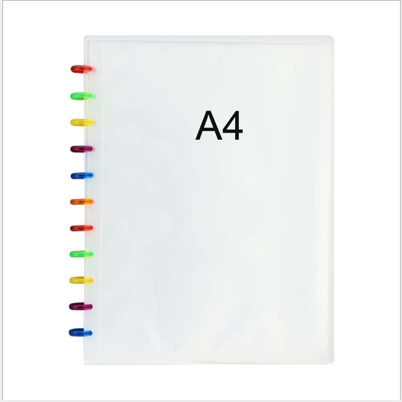 A4 transparent cover interactive manual loose-leaf painting award photo storage book 20 bags: A4