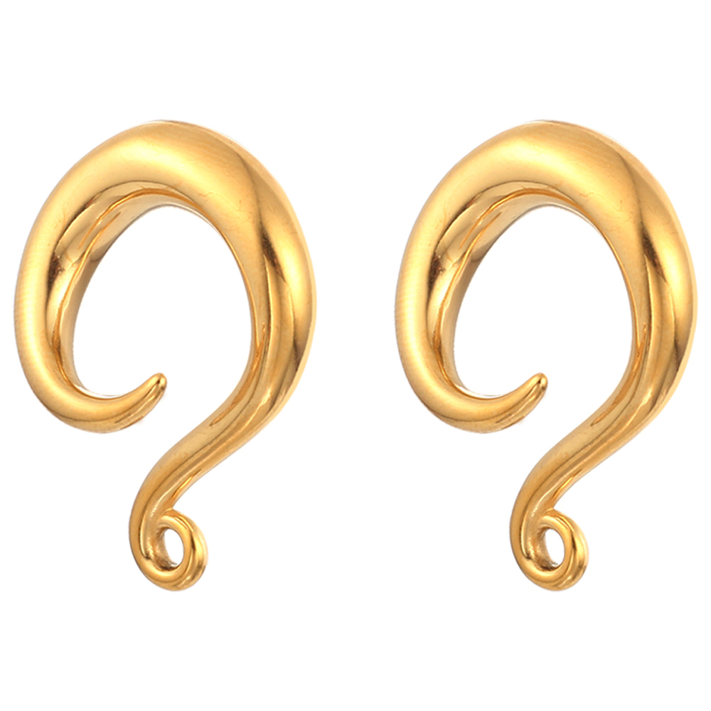 Giga 2PCS DIY Ear Hooks Stainless Steel Tunnel – Grandado