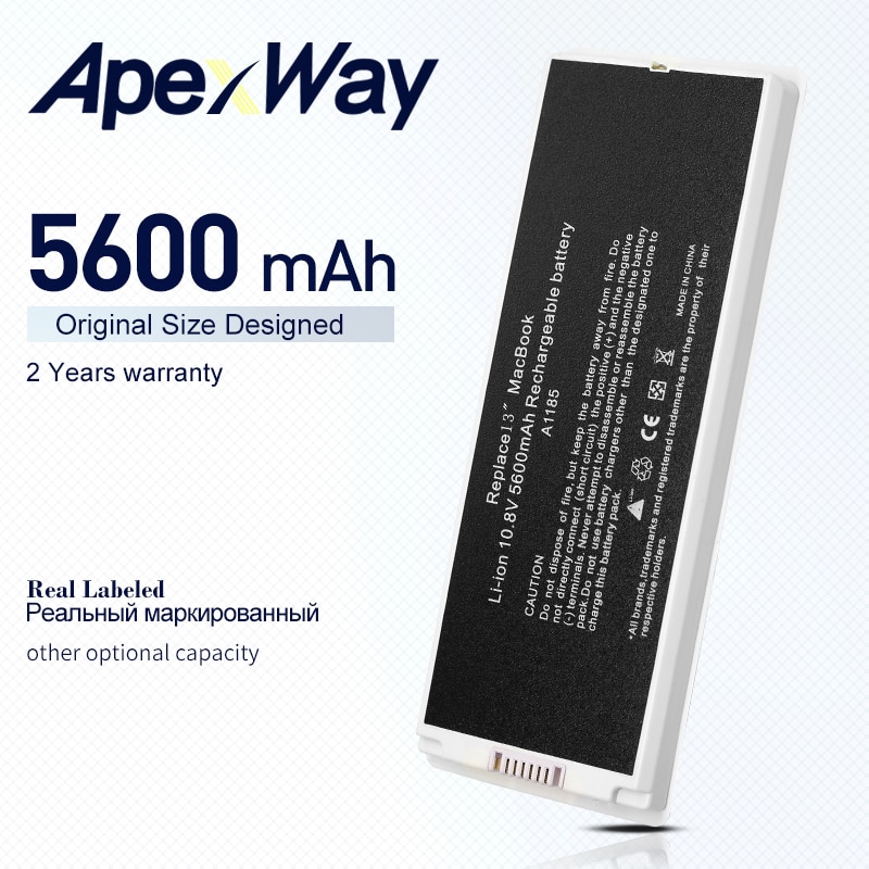 ApexWay A1185 Batteria del computer portatile per Mela MacBook 13 "A1181 (2006-2009 anno) MA701 MB061 MB062 MB063 MB402 MB403 MB404 MB881 MC374