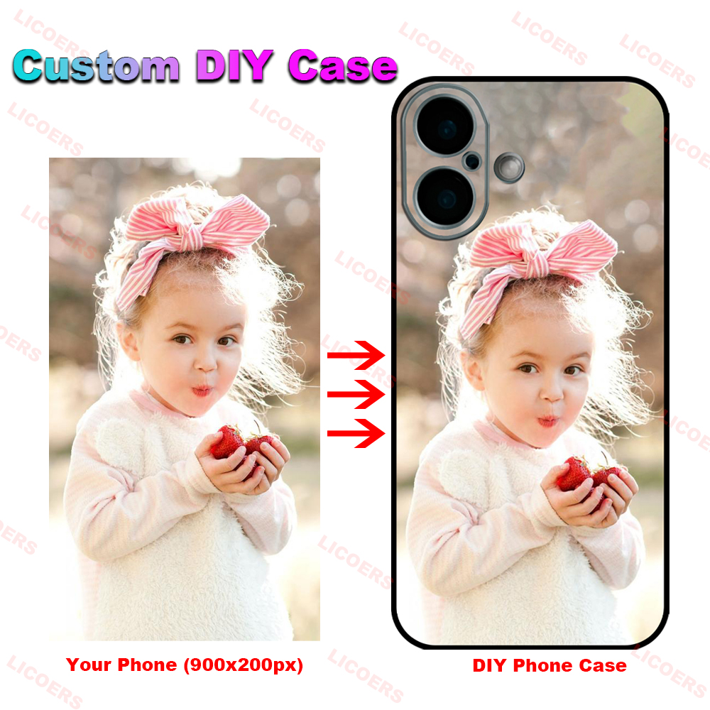Custom Case for iPhone 16 Pro Max 16Plus 16e Cover DIY Personaliz Photo Picture Name Logo Letter Print Soft Shockproof Shell: CANVAS