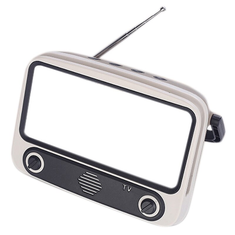 Creatieve Retro Tv Bluetooth Speaker PTH800 Telefoon Houder Draagbare Tv Mini Draagbare Radio Card Audio: Brown