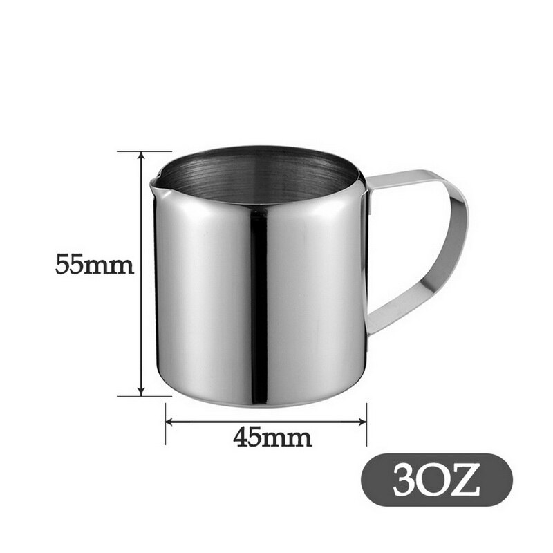 Stainless Steel Milk Frothing Jug Espresso Coffee Mug Pitcher Barista Craft Coffee Cappuccino Cups Latte Pot Kitchen Accessories: 90ml