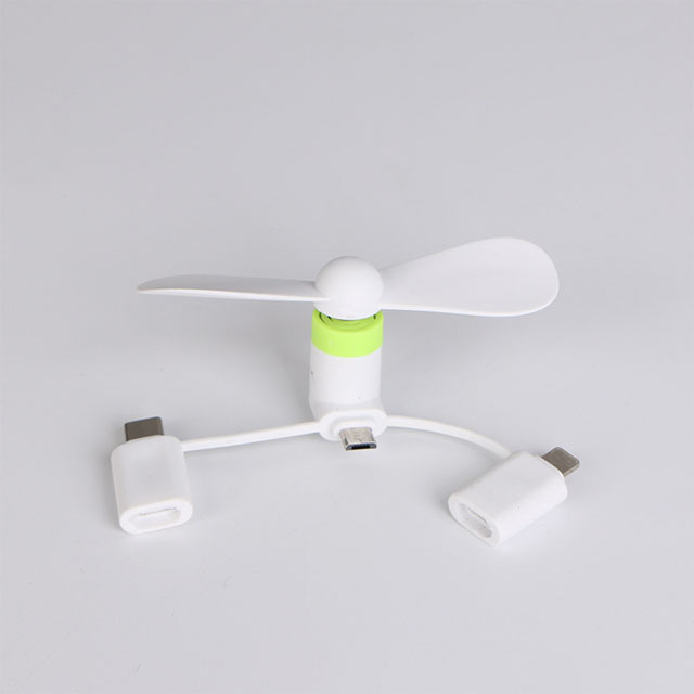 3 in 1 bærbar rejse mobiltelefon mini ventilator køler til android type-c micro usb c til ipad iphone 16 5 6s 7 plus 8 x xs: Rød