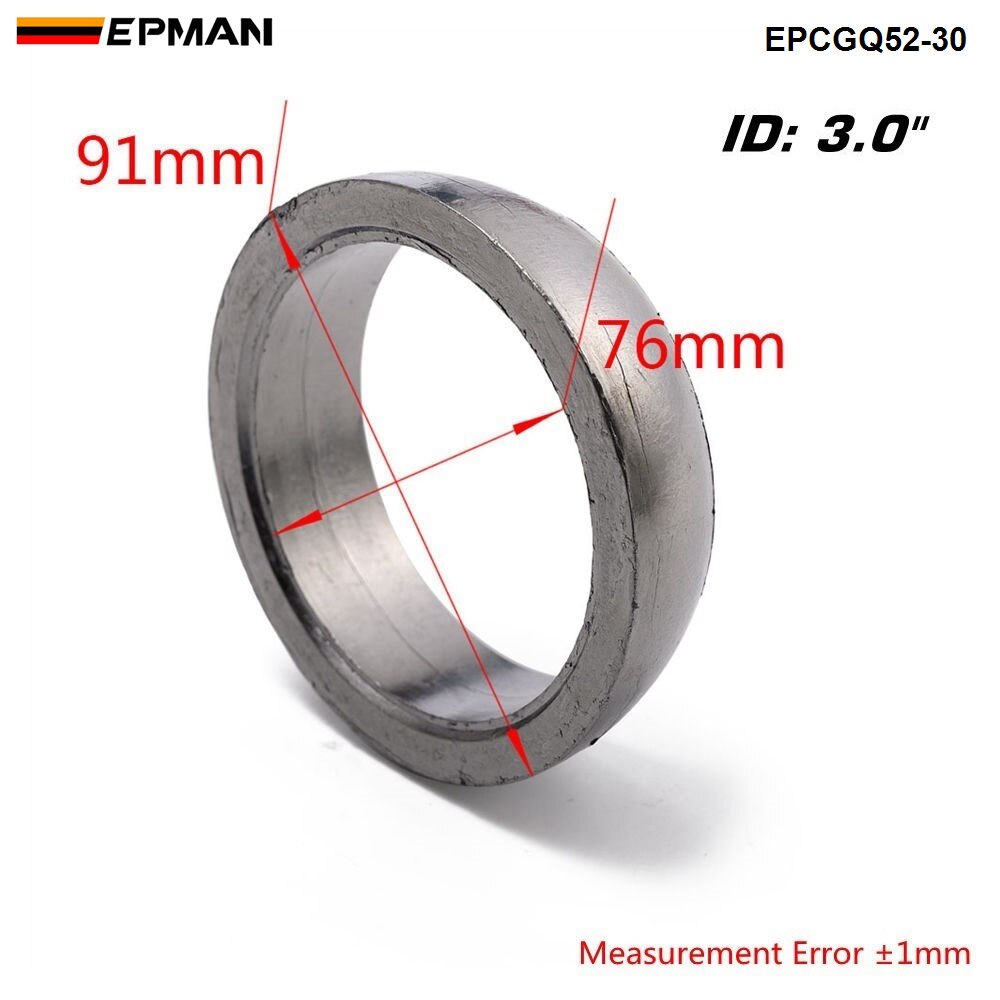 EPMAN Exhaust Muffler Donut Gasket Graphite Ring Exhaust Gasket Joint Sealer For Downpipe to Catback Donut Flange EPCGQ52: 3 Inch