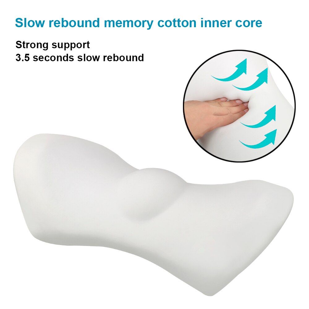LEEPEE Car Cushion Lumbar Support Pillow Memory Foam Car Seat Waist Pillow Low Back Cushion Bed Sleeping Pillow