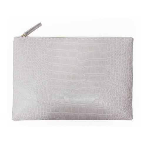 Mode Krokodil Graan Vrouwen Envelop Clutch Bag Dames Avond Party Grote Koppelingen Handtas Alligator portemonnees bolsas: WHITE