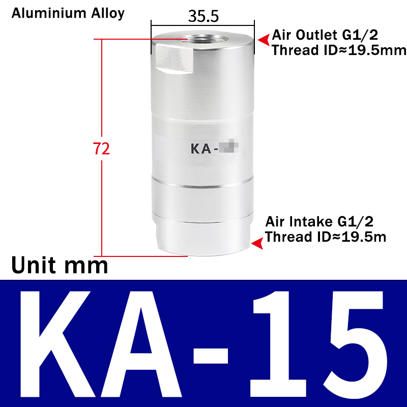 Ka -06 ka-08 ka-10 ka-15 luft tilbakeslagsventil i aluminium pneumatisk tilbakeslagsventil kobberforniklet enveisventil cv -01 02 03 04