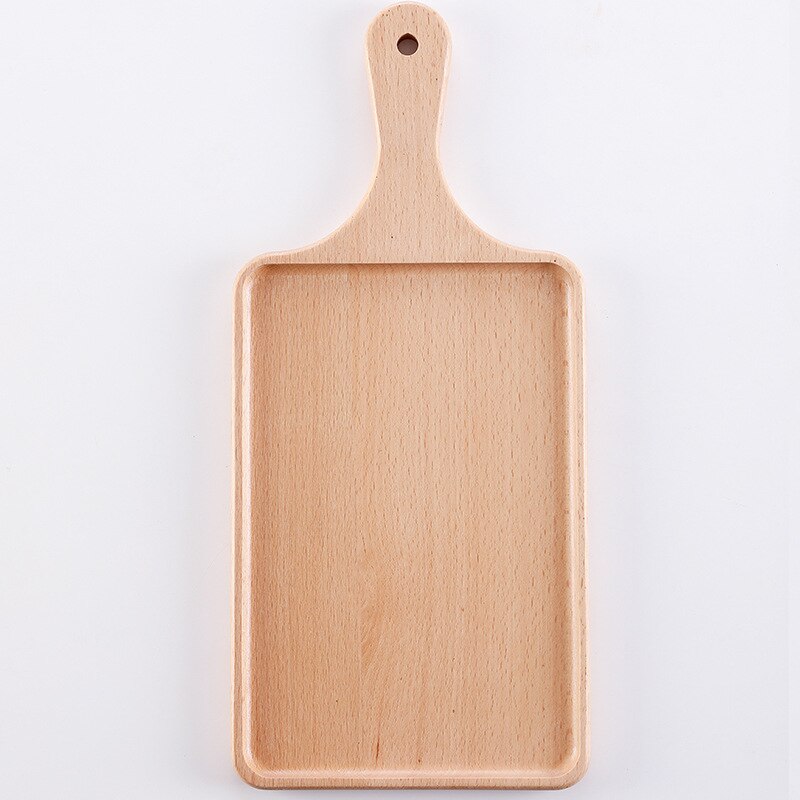 Wooden sushi tray drink coffee cake beech snack wooden plate pizza plate Japanese tableware: Silver