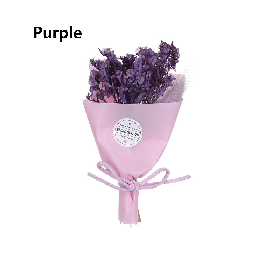 Naturliga torkade blommor minigräs för bröllop heminredning pysselpackning torkade blommor fotorekvisita: Lila