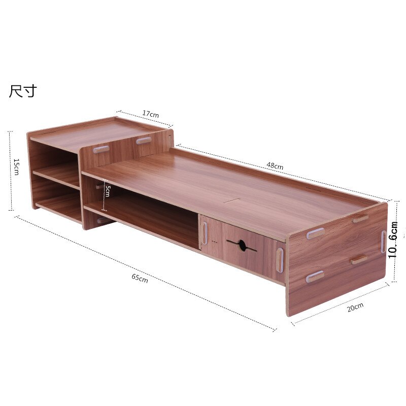 A, Monitor stand Monitor lift Desktop organizer Care neck Work space organizer Keyboard shelf with drawer