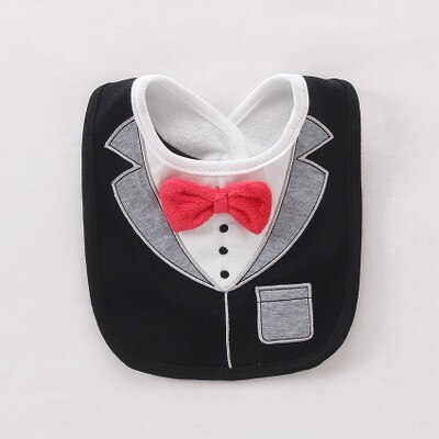 Baby Bibs Waterproof Wet Wipes Removable Babys Tuxedo Kids Dinner Feeding Bib Saliva Towel Tie Gentleman Child Red Bow Feeding: model-5