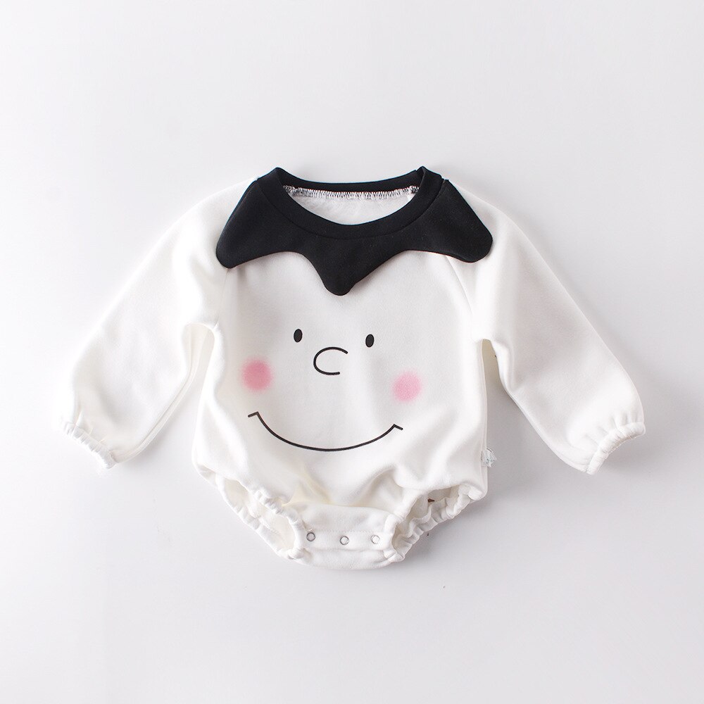 Kids Clothes Autumn Winter Baby Girl Bodysuits Velvet Added Sleeve Jumpsuit Cotton Baby Girl Boy Winter Rompers 0-2 Year