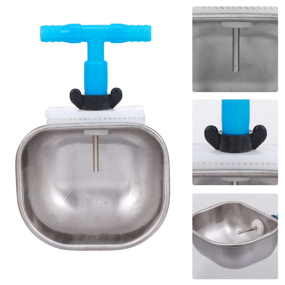 5pcs Poultry Water Container Rabbit Water Bowl Stainless Steel Water Dispenser: Default Title