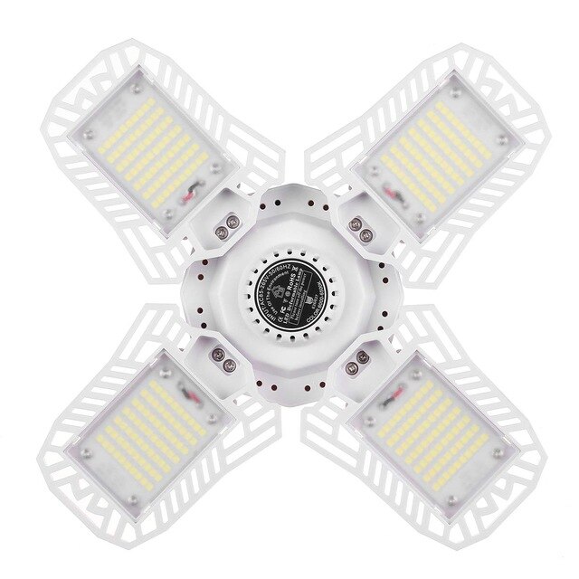 200W 100W LED Garage Light With Remote Control E27 LED Bulb Ceiling Lamp 85-265V Deform Light for Workshop Warehouse Factory Gym: 150W White