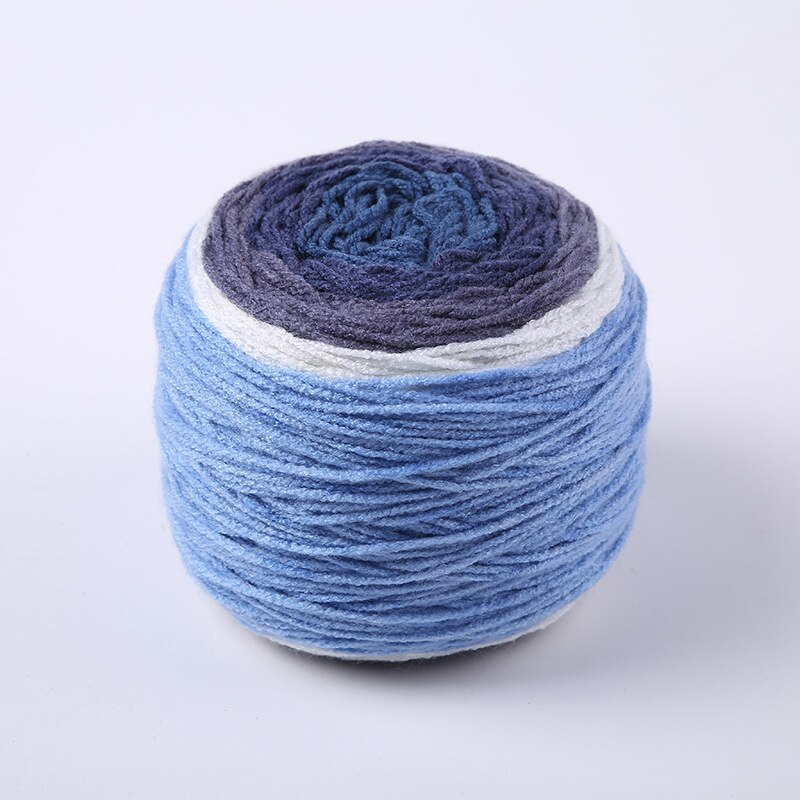 190G/Bal Veelkleurige Wol Taart Garen Gradiënt Lange Sectie-Dye Draad Trui Sjaal Breien Garen Regenboog Kleur naaien Supply