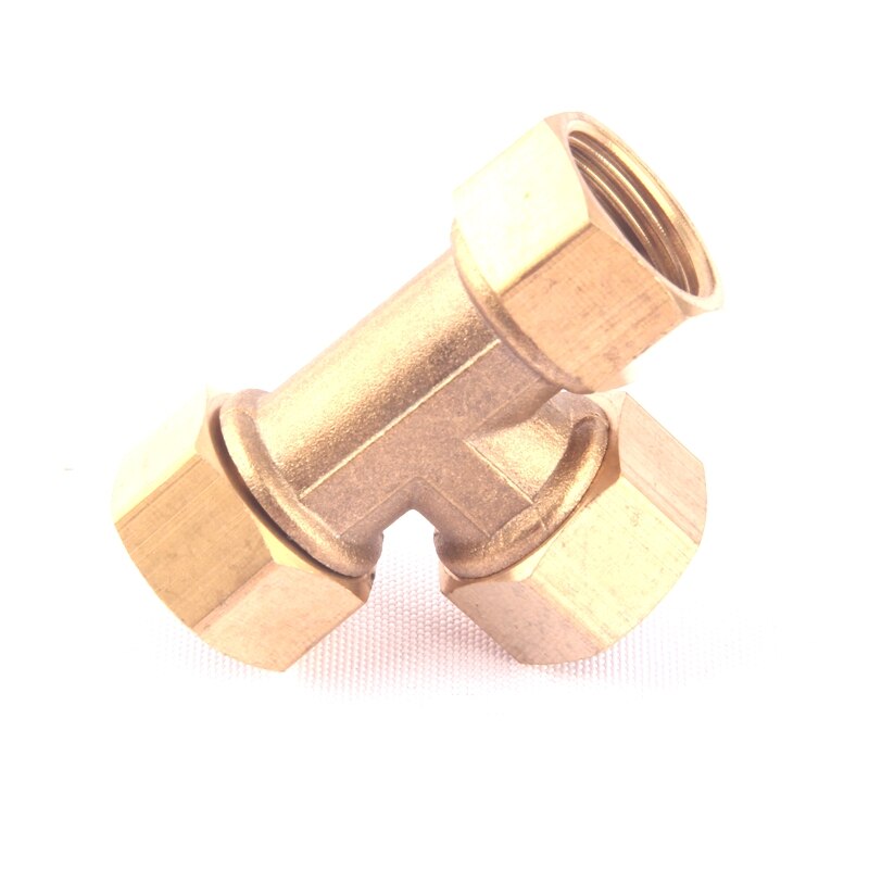 1 pc 1/2 Inch Messing Tee Connector Binnendraad Koper Adapter Tuinslang Messing 3 Way Koppeling