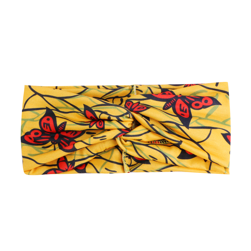 Afrikaanse Gedrukt Twist Hoofdband Vrouwen Sport Elastische Headwrap Haar Sjaal Breed Stretch Haarband Bandana Haaraccessoires