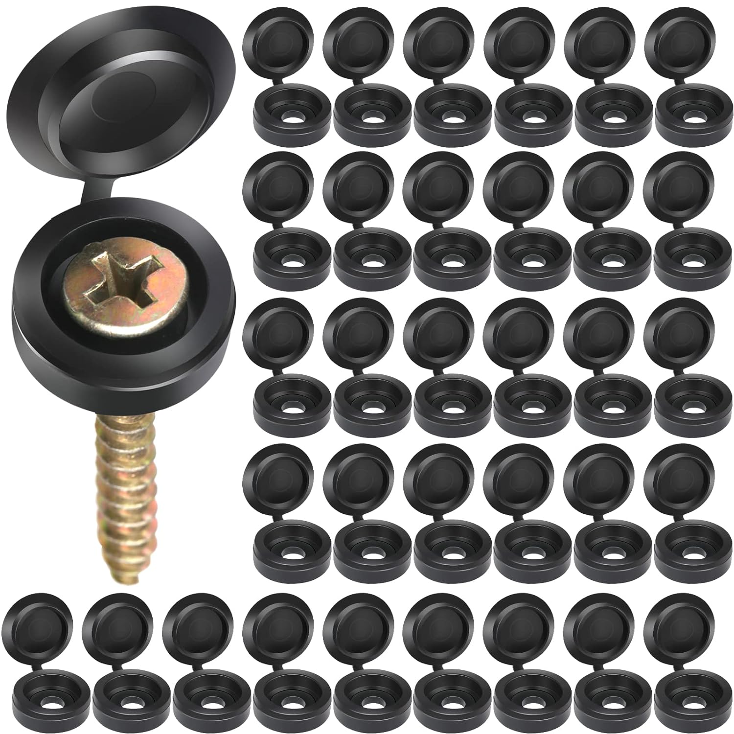 Tapa de tornillo para clavos de plástico, cubiertas decorativas, 7 colores, tapas protectoras para clavos de tuercas de coche, cubierta de tornillos autorroscantes, herrajes para muebles: M14x1.25 / Rojo