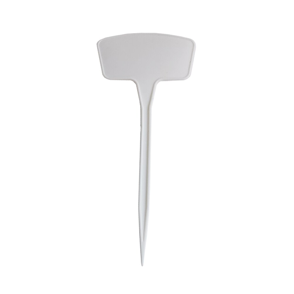20 stk 36cm forleng plast planteetikett hage jordbruksland t-form etiketter vanntette barnehagemerker blomsterpotter frøplanteetiketter: Hvit