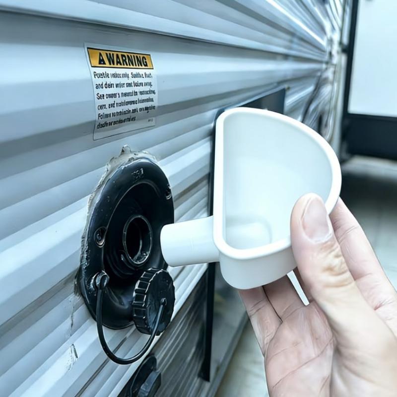 CA Nuovo Imbuto di Riempimento Acqua Stampato in 3D per Serbatoi RV, Accessorio Essenziale per Camper, Adatto a Tutti i Tipi di Rimorchi RV
