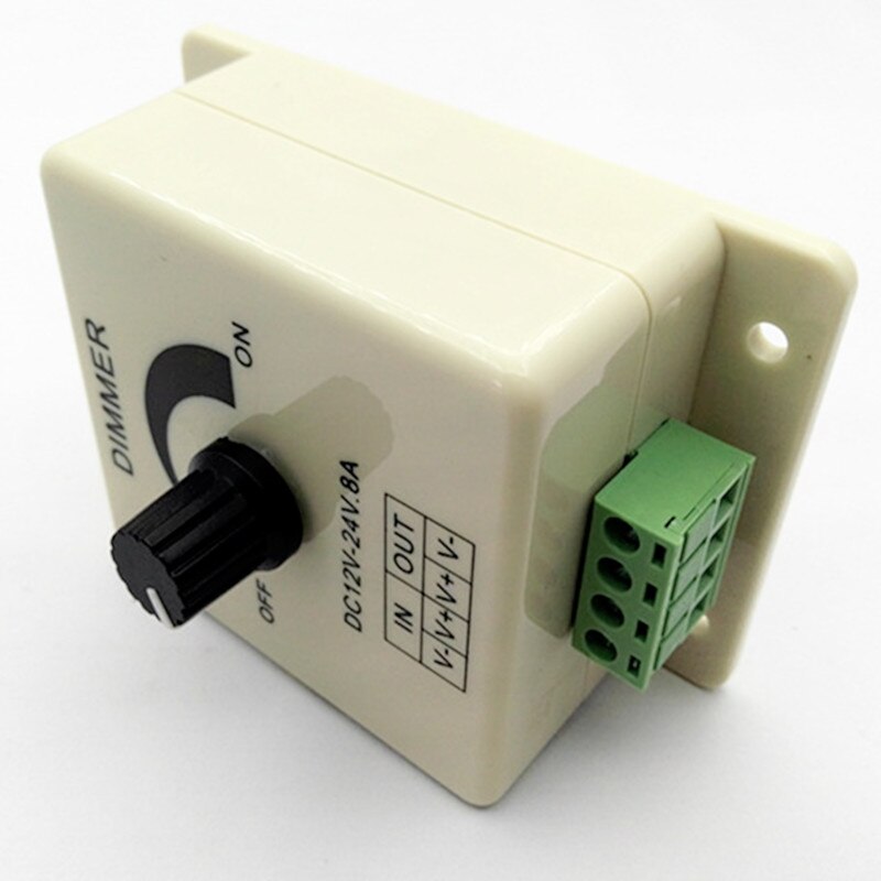 LED Dimmer Switch DC12-24V 8A Adjustable Brightness Lamp Strip Driver 5050 3528 5630 Single Color Light Power Supply Controller