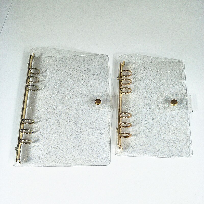Funda con purpurina para cuaderno, cuaderno para perder encuadernador de hojas, Agenda escolar, carpeta de anillas A5 A6, suministros escolares