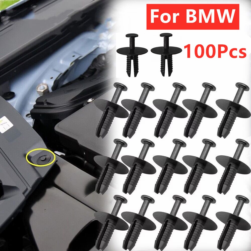 100/20x Clips de fixation de voiture pare-chocs garde-boue revêtement roue arc seuil de porte Clip 7mm pour BMW E46 E93 E38 E65 E66 F07 F10 F11 X3 E83 E85
