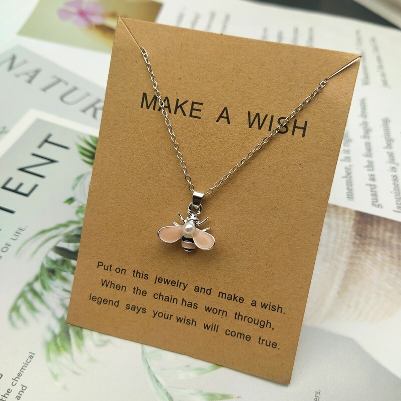 Bee Ketting Leuke Mode Meisje Vrouwen Ketting Gouden Zilveren Kleur Mooie Hanger Hals Sieraden: E