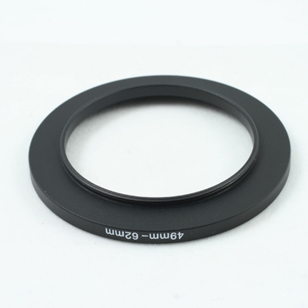 49-62mm 49mm naar 62mm Step-up Metalen Filter Adapter Ring Zwart 49-62