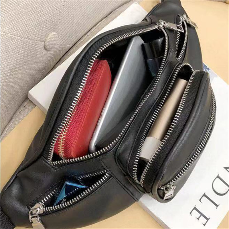 ladies bag waist bag ladies bag luxury brand PU bag bag black