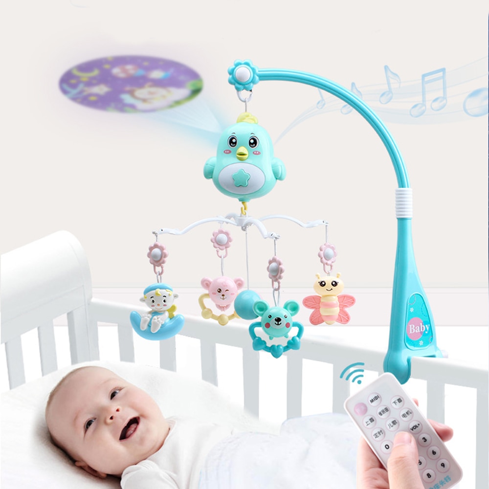 Mobile For Baby Cot Rattles Baby Toys 0-12 Months Holder Rotating Crib Mobile Bed Musical Box Projection Child Educational Toys