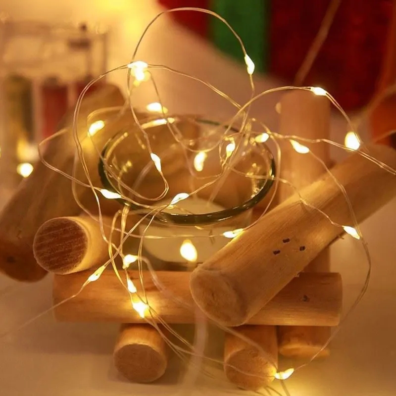 10/20M USB LED-lichtslingers Koper Zilver Draad Garland Licht Waterdicht Kerstverlichting Voor Kerst Bruiloft Decoratie
