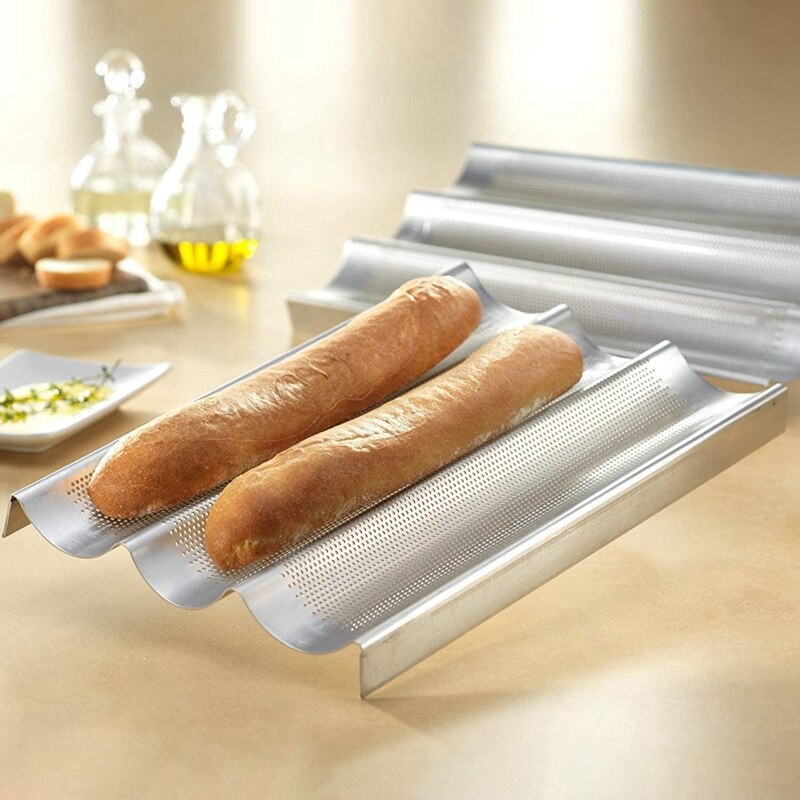 Bakplaat Stick Carbon Staal Baguette Franse Brood Pannen Keuken Accessoires, 3-Brood