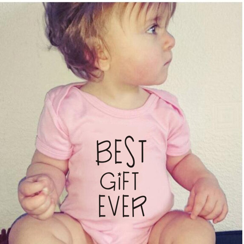 El mejor para papá y mamá bebé niño niña ropa de algodón de manga corta mono recién nacido ropa de bebé 0 -24 meses: Rosa / 18-24M