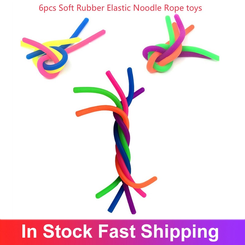 Soft Rubber Elastic Noodle Rope Venting, Decompression And Stretching Strange Toys Fidget Relief Stress Vent For Adults Toys