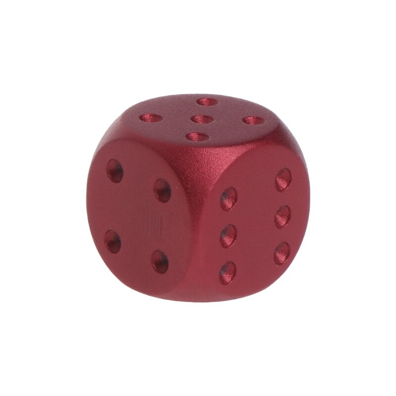 Dés aluminium polyèdre métal solide Club Bar dés jeu outil de jeu 16X16X16mm: red