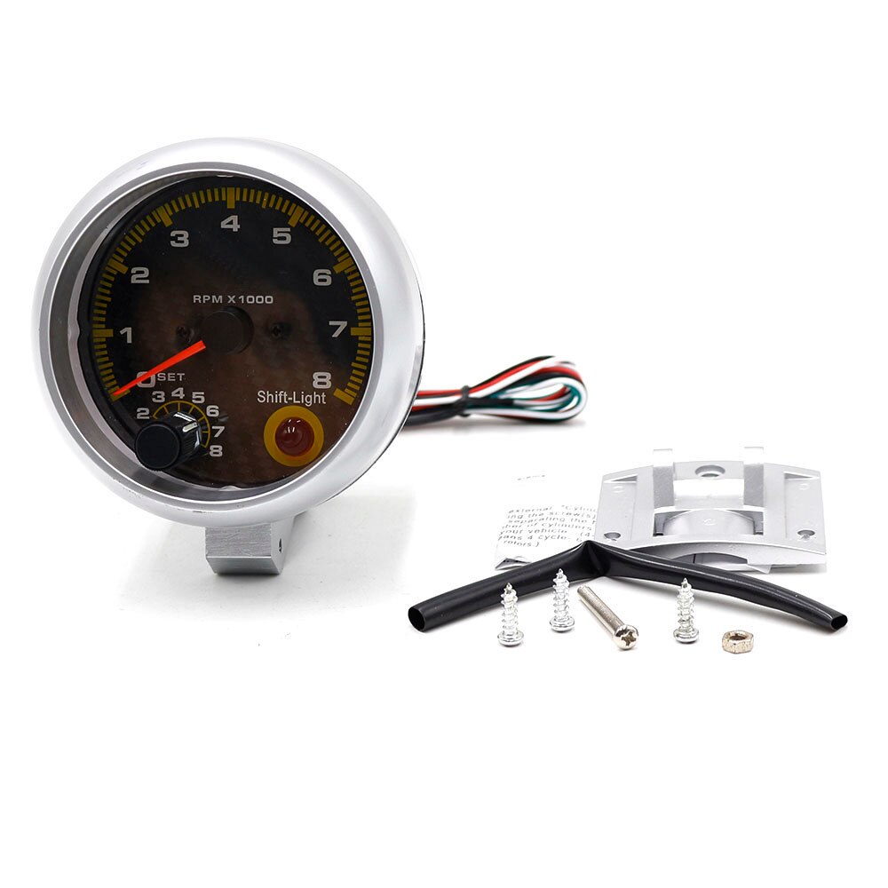 3 3/4 "Carbon Fibre Tachometer 0-8000 Tachometer Rpm gauge Auto meter