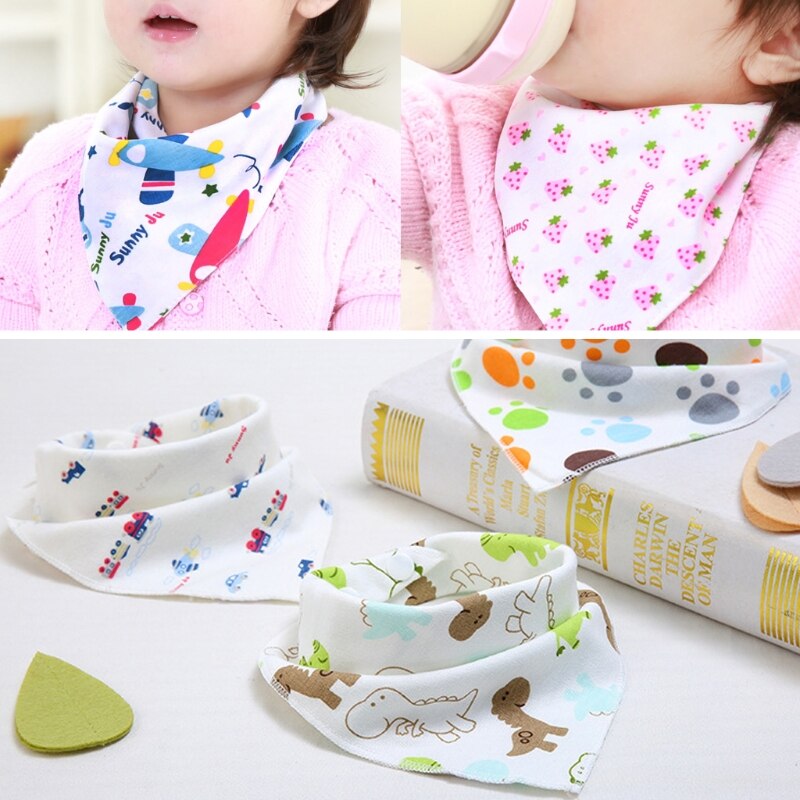 Leuke Baby Kids Slabbetjes Catoon Sjaal Bandana Dribble Feeding Speeksel Zakdoek Handdoek