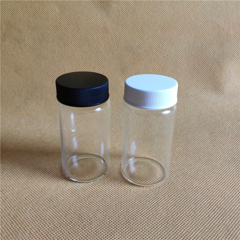 10 pcs 50 ml Hoge Borosilicaat helder glas sample fles 50 ml schroef glazen reagens fles 50 ml Hoge borosilicate glazen fles